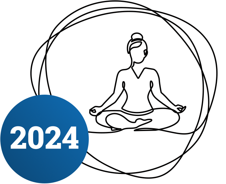 Eine Illustration zeigt "Entspannung durch Yoga".